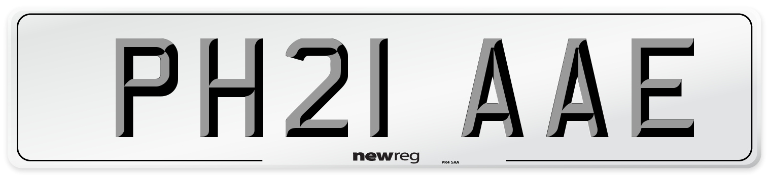PH21 AAE Number Plate from New Reg